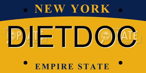 DIETDOC New York License Plate