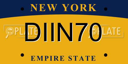 DIIN70 New York License Plate