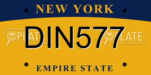 DIN577 New York License Plate