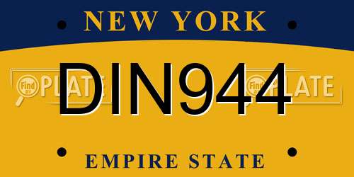 DIN944 New York License Plate