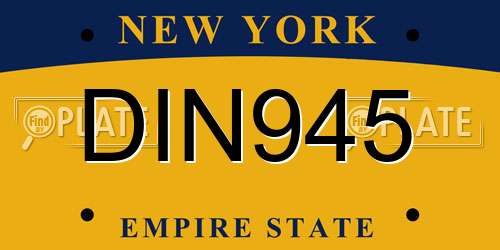 DIN945 New York License Plate