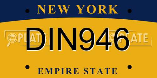 DIN946 New York License Plate