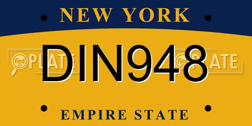 DIN948 New York License Plate