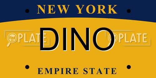 DINO New York License Plate