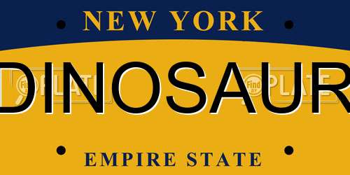 DINOSAUR New York License Plate