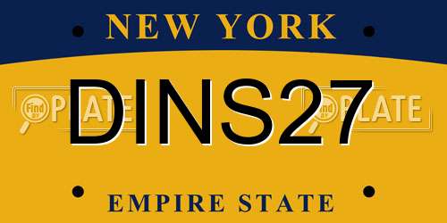 DINS27 New York License Plate