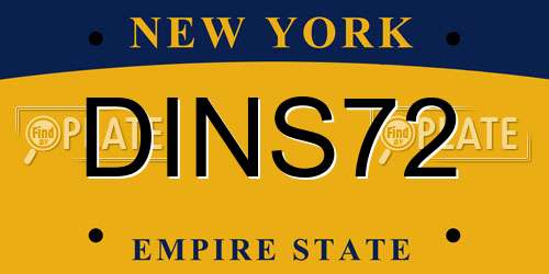 DINS72 New York License Plate