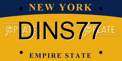 DINS77 New York License Plate