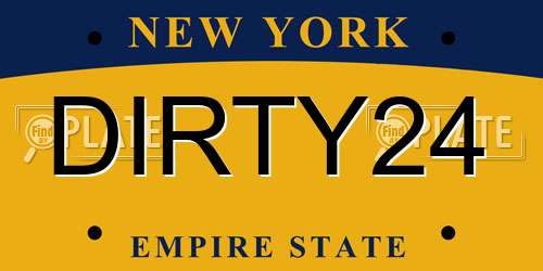 DIRTY24 New York License Plate