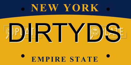 DIRTYDS New York License Plate