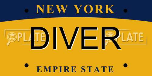 DIVER New York License Plate