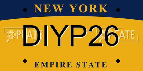 DIYP26 New York License Plate
