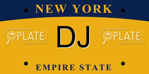 DJ New York License Plate