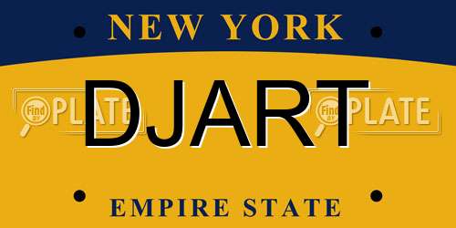 DJART New York License Plate