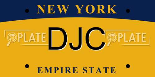 DJC New York License Plate