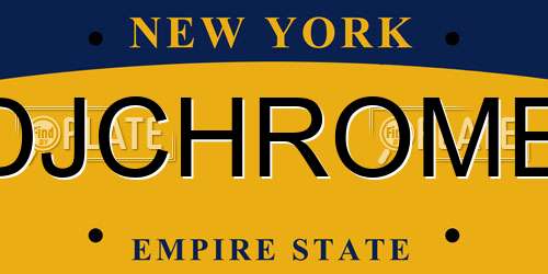 DJCHROME New York License Plate