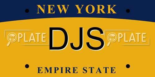 DJS New York License Plate