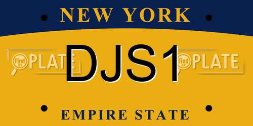 DJS1 New York License Plate