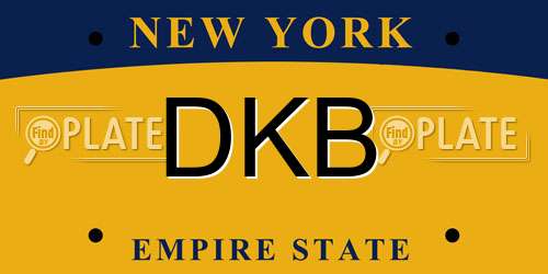 DKB New York License Plate