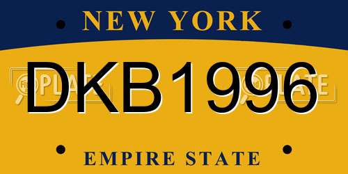 DKB1996 New York License Plate