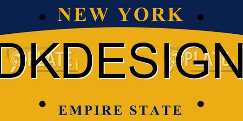 DKDESIGN New York License Plate