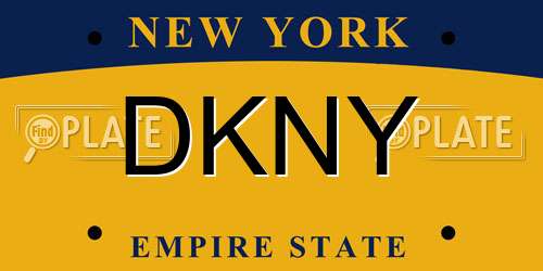 DKNY New York License Plate