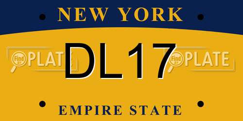 DL17 New York License Plate