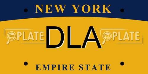 DLA New York License Plate