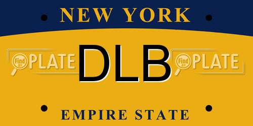 DLB New York License Plate