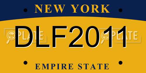 DLF2011 New York License Plate
