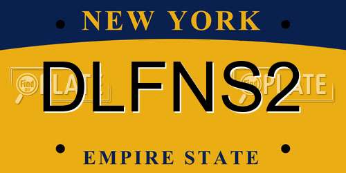 DLFNS2 New York License Plate
