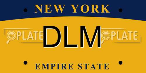 DLM New York License Plate