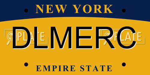 DLMERC New York License Plate