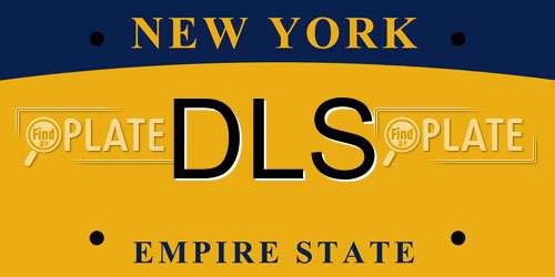 DLS New York License Plate