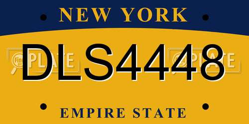 DLS4448 New York License Plate