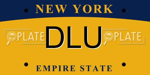 DLU New York License Plate