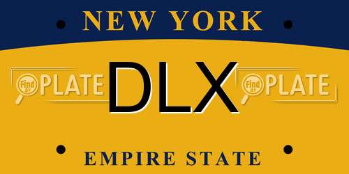 DLX New York License Plate