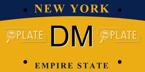 DM New York License Plate