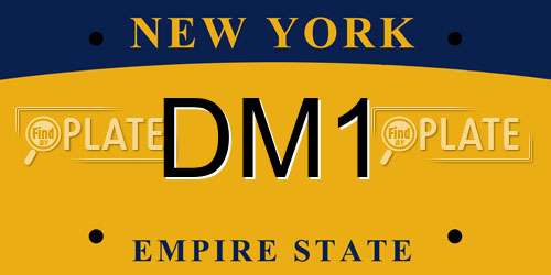 DM1 New York License Plate