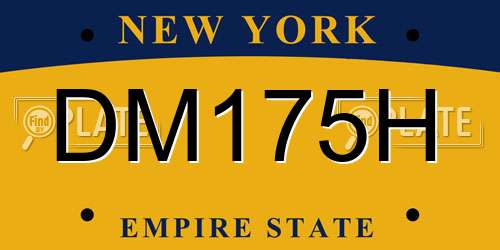 DM175H New York License Plate
