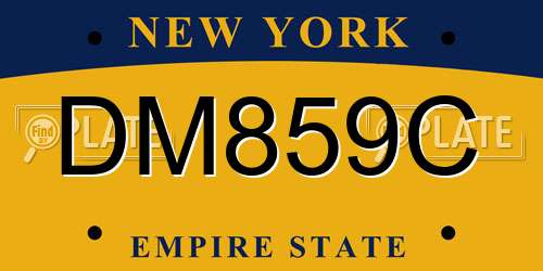 DM859C New York License Plate