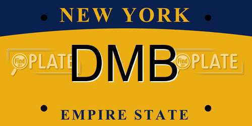 DMB New York License Plate