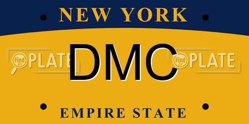 DMC New York License Plate