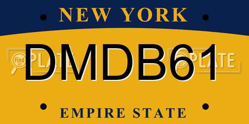 DMDB61 New York License Plate