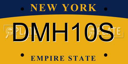 DMH10S New York License Plate
