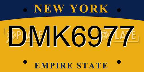 DMK6977 New York License Plate