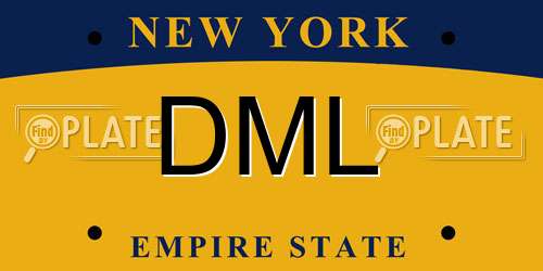 DML New York License Plate
