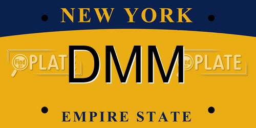 DMM New York License Plate