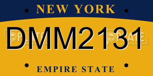 DMM2131 New York License Plate