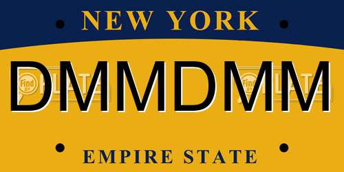 DMMDMM New York License Plate